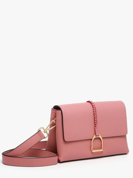 Sac Bandoulière M Torsade Cuir Etrier Rose torsade ETOS169M vue secondaire 1